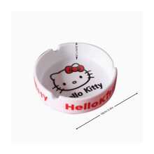 1pc Sanrio Cartoon Cute Ceramic Ashtray, Simple European Style Ceramic Household Living Room Decor Accessory, Fashionable Ashtray