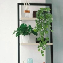 1pc Fake Hanging Plants, Artificial Small Potted Plants For Diy Flower Wall, Scene Layout, Living Room And Bedroom Vase Flower Arrangement, Wedding, Party, Home Decoration, Desk Stuffing.Autumn And Spring Leaf Harvest ,Home Decor,Table Decor,Farmhouse Decor,Outdoors UV Resistant Fake Flowers Faux Plants For Hanging Garden Porch Window Box Outside Decoration Gifts Birthday Graduation