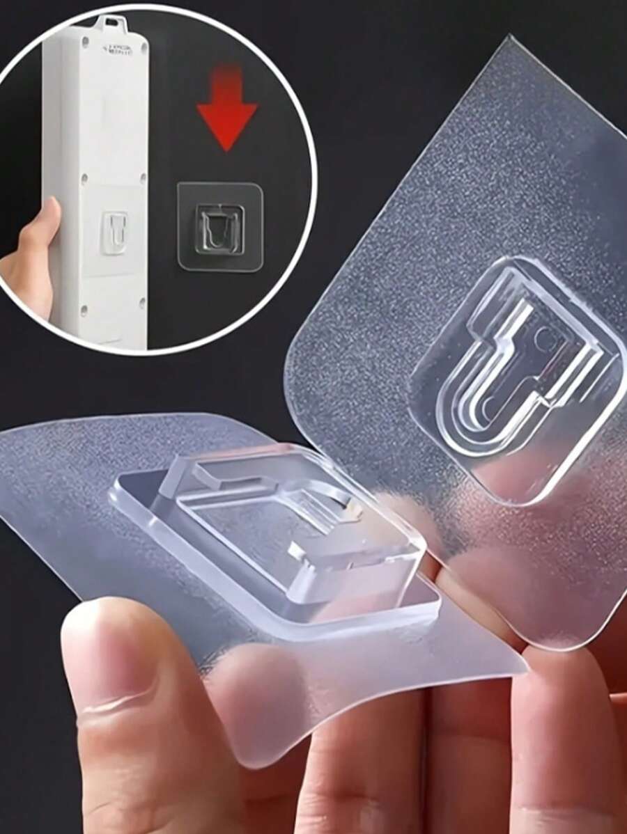 20个防水多用途粘钩 - 易于安装的塑料壁挂支架，适用于路由器、插座、相框、遥控器等 - 厨房、卧室、浴室、办公室家居装饰浴室收纳
