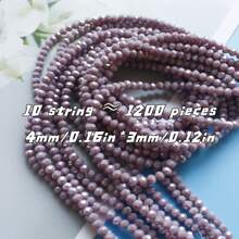 1pc/10pcs Fashion Minimalist Bright Color Glass Crystal 4mm Flat Beads Jewelry DIY Craft Supplies