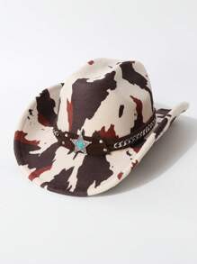 1 Pc Women's Fashion Tri-Color Wide-Brim Hat, Casual Wide-Brim Hat With Ribbon Waistband Decor, Unisex Versatile Sunhat For Outdoor Use - Multicolor - View 14