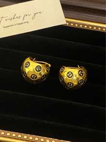1 Pair Vintage Style Earrings, Unique Design High-End Ear Pendant, Retro Elegant Earrings, Fashion Personalized Jewelry For Women
