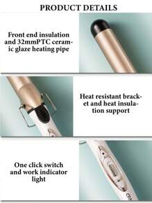 CRASTS 25mm/32mm Two Diameter Hair Curler,Heating Fast, Two Temperature Settings , Easily And Quickli Make Hairstyles,Home Use,Hair Care Gift - EU C Type Plug(220-240V) - View 9