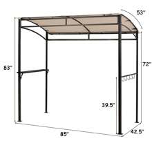 Lifezeal 7'x4.5' Grill Gazebo Outdoor Patio Garden BBQ Canopy Shelter Storage Hook - Beige - View 9