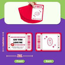 1pc50 Couple Cards Couples Small Cards English Love Exchange Scroll Couples Love Reward Sweet - Multicolor - View 3