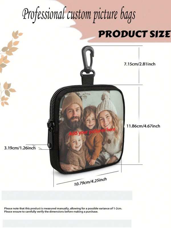 1pc Personalized Design Elegant Photo Printed Makeup Bag Wallet, Multi-Functional Storage Pouch With Snap Closure, Suitable For Holiday, Wedding, Birthday Gift,Multifunction,Versatile,Large Capacity,Lightweight,Functional,Practical,All-Purpose,Colorful,Cute,Adorable,Contracted,Funny,Kawaii,Y2K,Minimalist,Commuting,Business Casual,Basics,Custom,Personalized,Unique,Customized,Ideal Gifts For Him,Ideal Gifts For Her,Her,Boyfriend,Girlfriend,Family,Friends,For Anniversaries,For Birthdays,For Holiday/ Vacation,For Outdoors/Outings/Travel/Hiking/Stadium/Sports/Climbing,For Business/Commute/Work/Office,Travel
