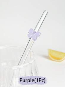 1件/套彩色蝴蝶結玻璃吸管，適用於水杯，可重複使用彎曲吸管附清潔刷，適合冷飲、奶茶、咖啡、果汁、奶昔，理想用於廚房、餐廳、雞尾酒派對、開學季，送給男友/女友、父母、朋友的禮物，也非常適合節日用品、萬聖節、感恩節、聖誕節 - 款式3 - 查看 14