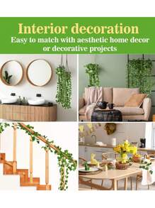 14 piezas o 4 piezas 30m de hojas de hiedra artificial Guirnaldas para decoración de pared, dormitorio, boda, fiesta, decoración de habitación, decoración de cumpleaños y boda, decoración de exterior, decoración de sala de estar, decoración de mesa de Acción de Gracias