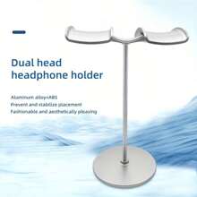 Dual Headphone Stand Holder Desk Display Rack, Multi-Functional Headphones Hanger Bracket For Gaming, Internet Cafe, Computer Esports