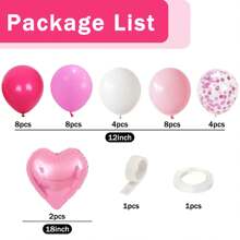 32 件 18 12 英寸 45.72 30.48 厘米多色气球心形铝箔气球主题生日派对装饰 - 彩色 - 查看 15