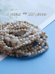 1pc/10pcs Fashion Minimalist Bright Color Glass Crystal 4mm Flat Beads Jewelry DIY Craft Supplies