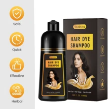 IEMOKODA Instant Hair Dye Shampoo 3 In 1 Hair Color For Women, Semi-Permanent Black Hair Dye Shampoo, Professional & Easy To Use For All Types Of Hair For Salon & DIY Hair Color Care Shampoo, 500 Ml - Light Brown - View 4