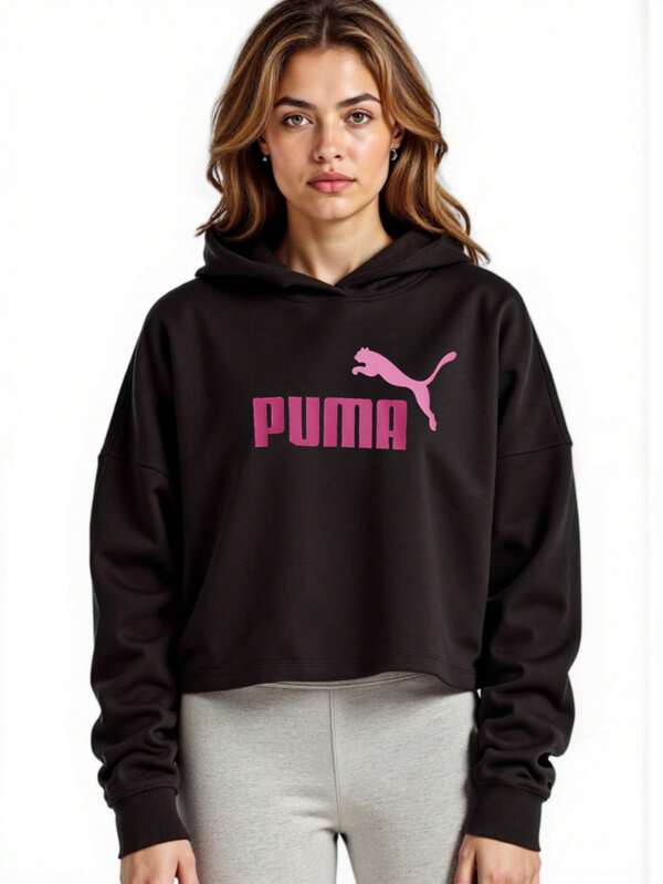 Puma ESS Logo Cropped Hoodie G