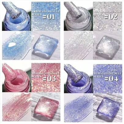 Sơn móng tay Miss Comoy 15ml, 4 sắc màu ngọc trai lấp lánh nàng tiên cá, xu hướng nghệ thuật vẽ móng mới mùa Xuân/Hè 2026, sản phẩm thiết yếu cho salon làm móng và tự làm móng.