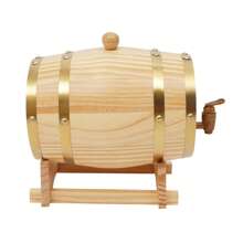 YUNRUX Solid Wine Barrel With Tap Wooden Barrel Whiskey Barrel Garden Barrel 3L Wine Storage Bucket