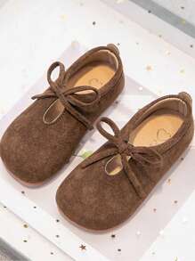 1 par de zapatos planos de unicolor de moda casual para niñas, apropiados para primavera y verano