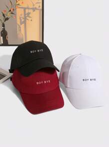 可调节“Boy Bye”字母印花棒球帽，男女通用时尚太阳帽，透气防紫外线，Snapback 卡车司机帽，适合日常、旅行和运动使用