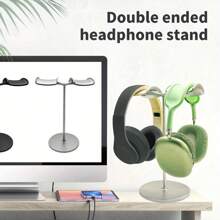 Dual Headphone Stand Holder Desk Display Rack, Multi-Functional Headphones Hanger Bracket For Gaming, Internet Cafe, Computer Esports