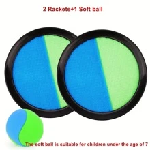 1 Set Kids Outdoor Sports Sticky Ball Toys, Toss & Catch Ball Set, Outdoor Sport Ball Paddle, Palm Ball, Yard Camping Holiday Party Game Toys, Parent-Child Outdoor Interactive Throwing Sticky Ball Game Toys