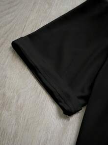 Damen Sommer Leoparden Muster digitales Muster lässiges, stilvolles T-Shirt - Schwarz - Übersicht 4