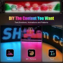 2 件滚动大屏幕恶魔眼灯,适用于车窗,柔性软显示屏,USB 5V,卡车挡风玻璃 LED 标志应用,可定制文本、动画、图形,适用于商店、酒吧、酒店 - 2PCS - 查看 6