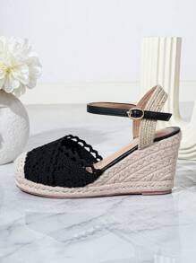 Lace-Up Summer Travel Beach Closed Toe Platform Wedge Gladiator Sandals For Women