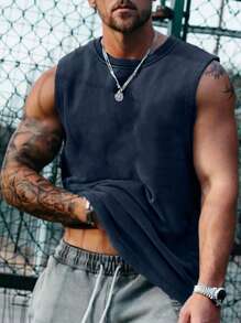 3pcs/Set Men's Summer Casual Solid Color Tank Tops - Multicolor - View 5