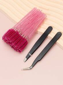 Bộ dụng cụ chuốt mi nhiều màu AYRMILLA gồm 50 cọ mascara và 2 nhíp, bộ dụng cụ uốn mi hoàn chỉnh và tiện lợi - Nhiều màu - Xem 19