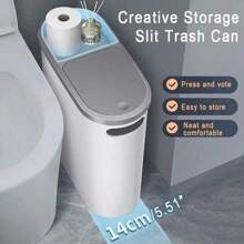 浴室垃圾桶（含 1 卷垃圾袋），厨房和浴室简易盖垃圾桶，家庭必需品