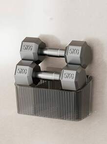 1pc Rectangular Transparent Wall Mounted Storage Box - Self-Adhesive Makeup Brushes, Lipstick And Pen Organizer Box - Perfect For Bathroom And Home Office