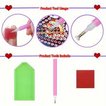 1 kit de peinture de diamants 5D de rêve DIY - ensemble d'artisanat en mosaïque acrylique vibrant avec des diamants asymétriques, convient pour la décoration murale de la maison ou comme cadeau de la Saint-Valentin