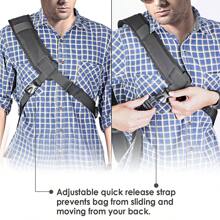 Neewer - Bolsa tipo Mochila Profesional para Almacenamiento, Durable Resistente al Agua y Prueba del Rasgón, para Cámara, Lentes y Accesorios NW-XJB02S, Negro - Negro y naranja - Ver 8