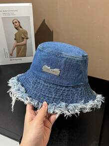 1 Stück Damen Jeansbukett-Hut mit Fransen, geeignet für den täglichen Gebrauch, passt gut zu Outfits
