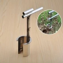 1 Stück Edelstahl Gartenverpflanzungswerkzeug für Obstbäume, Blumen und Gemüse, manuelles Metallpflanzgerät