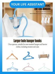 10,30/50/100pcs White/Pink Hanger Connector Hooks, Magic Hanger Hooks, Heavy Duty Cascade Connector Hooks, Space Saving Hanger Extenders For Organizing Clothes In Closets