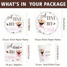 1 套优雅鸡尾酒会用品、欢乐时光盘子和餐巾、泳池派对、夏季鸡尾酒派对、生日派对、玛格丽塔杯、盘子和餐巾、海滩派对餐具套装。 - 彩色 - 查看 2