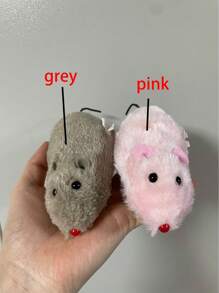 Wind-Up Spring Plush Toy, Realistic Fake Mouse Can Run, Random Colors Of Cats&Dogs Pets Toys - Multicolor - View 7