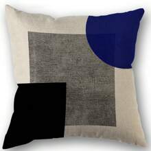 Fundas de almohada decorativas geométricas abstractas de 18x18 pulgadas (45x45 cm), de estilo moderno bohemio en blanco y negro, paquete de 4 unidades, una cara