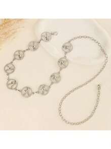 夸张波西米亚风手工饰品 合金腰链/腰带 绿松石腰封 动物街 锌合金动物腰链 女士适用 婚礼 春夏秋冬 - 銀色 - 查看 10