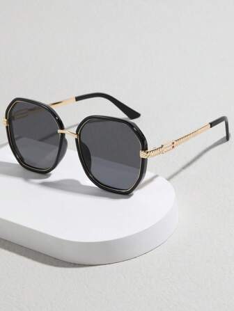 1쌍 여성용 타원형 패셔너블 장식 안경, Y2K 스타일 작은 얼굴 슬리밍, 유럽 및 미국 개인화, 해변, 데일리 웨어, 휴가, 펑크, 힙합에 적합