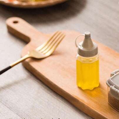1/2/4/8件便携式调味挤压瓶迷你半透明酱料容器适用于户外露营烧烤户外野餐神器