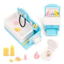 1 Set Miniatuur Meubels Simulatie Model Speelgoed Badkamer Wastafel Toilet Set Speelgoed & Geschenken Mini Creatief Speelgoed Voor Tieners Hobby's Collecties Feestartikelen Bureaublad Decoratie Drukontlastings Speelgoed