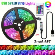Wireless Control LED Lights With Remote Control, APP Control RGB Lighting Decorative Living Room Atmosphere Lights With Flexible Light Decorative String