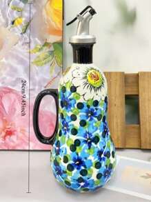 Ceramic Oil Pot Household Anti Hanging And Leak Proof Vegetable Oil Bottle Kitchen Heat-Resistant Peanut Oil Soy Sauce Olive Oil Bottle Vinegar Pot