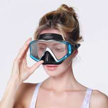 Scuba Diving Mask Tempered Glass Lens Swim Snorkeling Dive Mask Panoramic View(Diving)