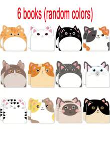 Conjunto de 12 notas adhesivas con diseños de gatos lindos, estilo Kawaii, notas adhesivas divertidas, libreta de notas adhesivas lindas para oficina, hogar, estudiantes y compañeros de cuarto, regalo ideal. Incluye 5 bolígrafos con flores y clip lindos, perfectos para estudiantes y niñas, un gran regalo para niños, amigos y novias para empezar la temporada escolar. Útiles escolares, de vuelta a clases.