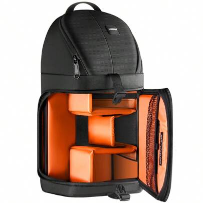 Neewer - Bolsa tipo Mochila Profesional para Almacenamiento, Durable Resistente al Agua y Prueba del Rasgón, para Cámara, Lentes y Accesorios NW-XJB02S, Negro