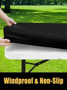 1 件矩形野餐桌布，弹性法兰绒背衬乙烯基桌布防水弹性可擦拭桌布适用于室内、室外、野餐和露营