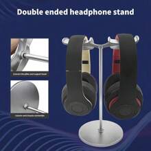 Dual Headphone Stand Holder Desk Display Rack, Multi-Functional Headphones Hanger Bracket For Gaming, Internet Cafe, Computer Esports