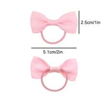 40 pièces Nœuds de cheveux multicolores de 2 pouces pour bébés filles. Mini accessoires de cheveux à rubans élastiques boutique pour enfants, tout-petits et bébés. Cadeau idéal pour la Saint-Valentin